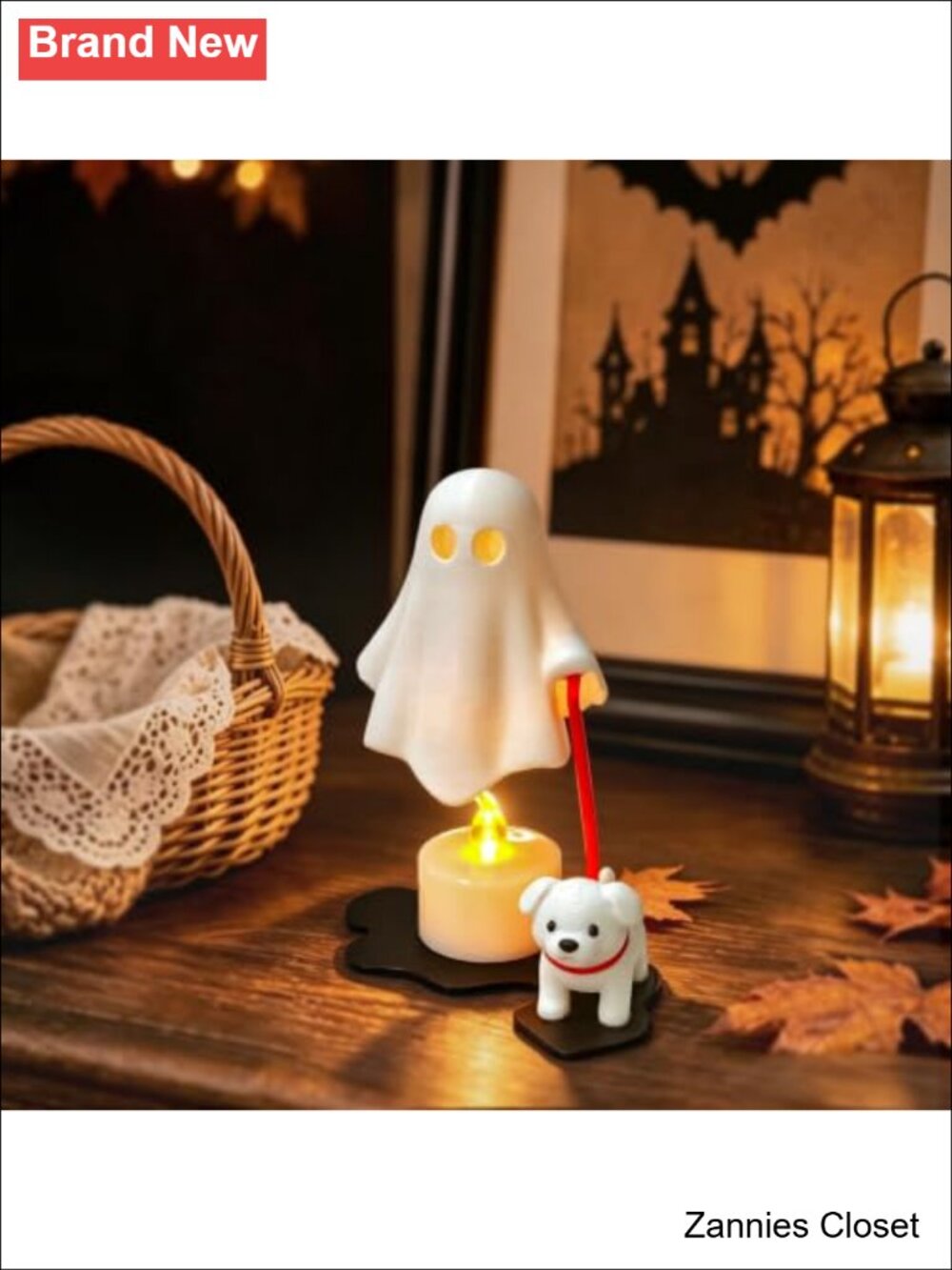 ๐ป Ghost Walking Dog Figurine Halloween Desktop Decor Collectible Ornament Fall - Picture 4 of 6